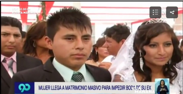 Mujer intentó impedir la boda de su ex pareja para pedirle que reconozca a su hijo