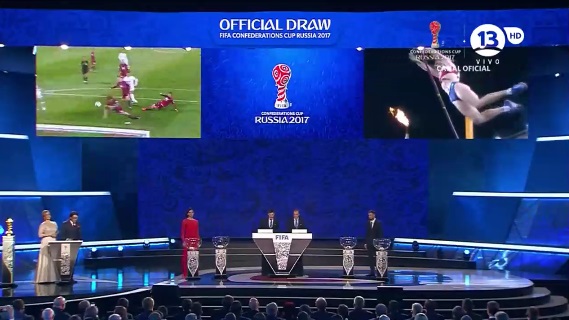 Guapa exatleta rusa enamoró a televidentes en sorteo de Copa Confederaciones