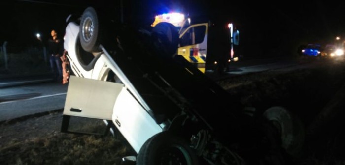 Un lesionado deja volcamiento de camioneta en ruta que une Los Ángeles y Nacimiento