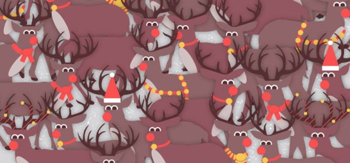 Un tierno zorzal se oculta entre los simpáticos renos de Santa ¿Puedes verlo?