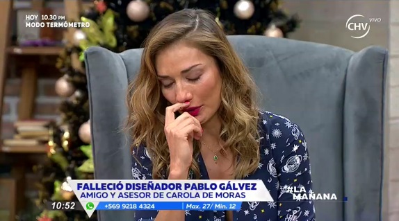 El profundo llanto de Carola de Moras tras recordar fallecimiento de su amigo Pablo Gálvez