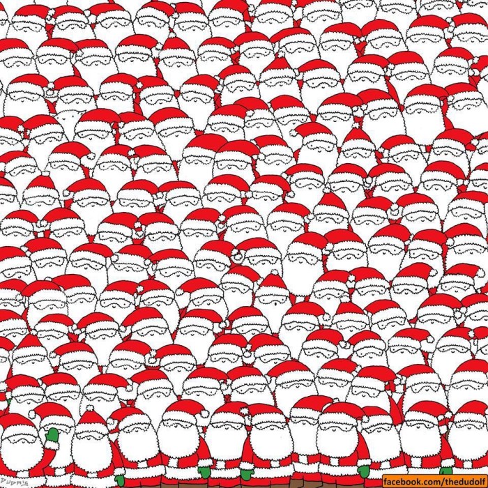 ¿Ves a la ovejita entre las barbas de los Santas? Nuevo puzzle navideño desafía a la web