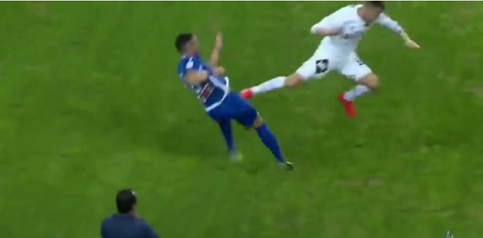 Criminal: la violenta patada que impacta al fútbol de Israel