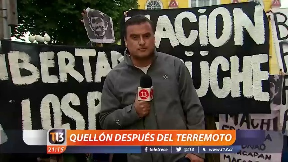 Lluvia de críticas a Ramón Ulloa tras cortar despacho en vivo por manifestación mapuche