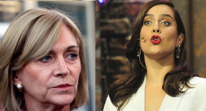 La reacción de Evelyn Matthei ante las burlas de Natalia Valdebenito en su rutina