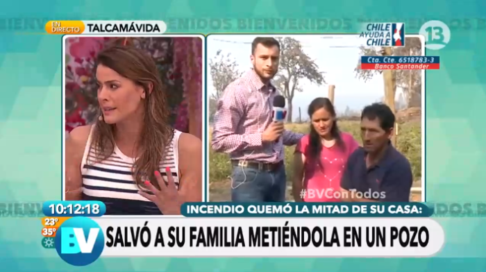 El duro relato de la familia que se salvó del incendio metiéndose a un pozo en Talcamávida