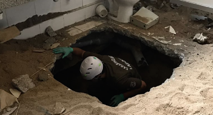 El insólito túnel de 18 metros descubierto al interior de un banco en Viña del Mar