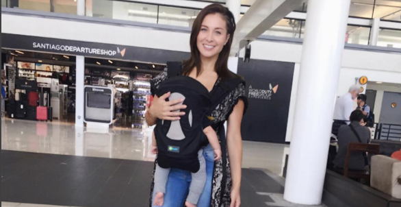 Sabrina Sosa volvió al trabajo de modelo acompañada de su pequeño Gaspar