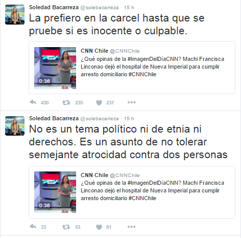 Captura | Soledad Bacarreza / Twitter