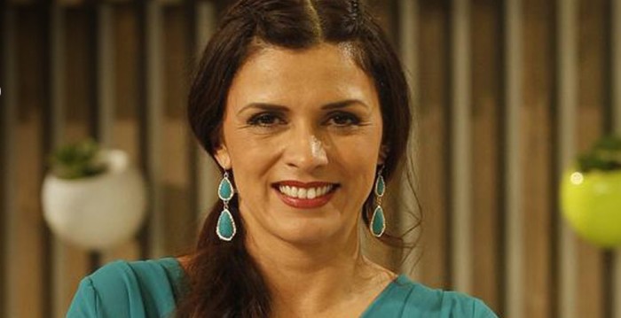 Ivette Vergara recibió toda el agua descargada de un avión Hércules