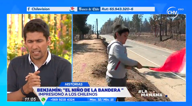 Niño emocionó a Rafael Araneda por su gran alegría y esperanza en medio de la tragedia
