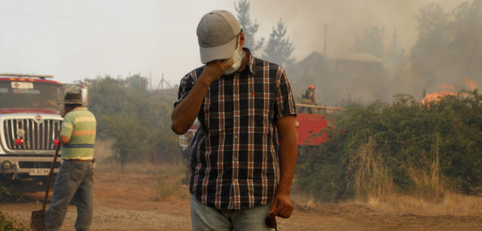 148 incendios tienen en jaque a bosques del centro-sur: damnificados superan los 6 mil