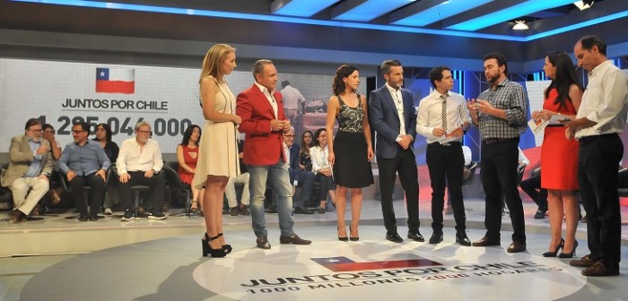 Campaña de TVN y Mega 'Juntos por Chile' cumplió meta de mil millones y lanzó 2da parte