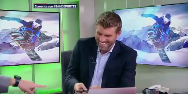 Manuel de Tezanos protagonizó épico 'fail' en transmisión deportiva de 24 Horas