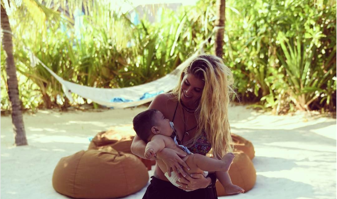 Mamá chocha: Coté López muestra los primeros pasos de su hijo Jesús