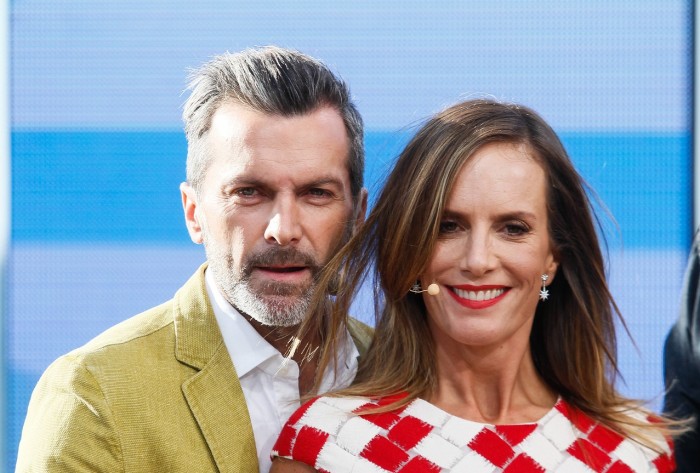 Papás chochos: Diana Bolocco y Cristián Sánchez comparten primer día de clases de Facundo