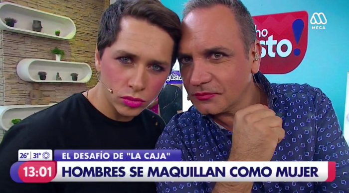 Hombres de Mucho Gusto cumplen osado desafío: Se maquillaron de mujer frente a las cámaras