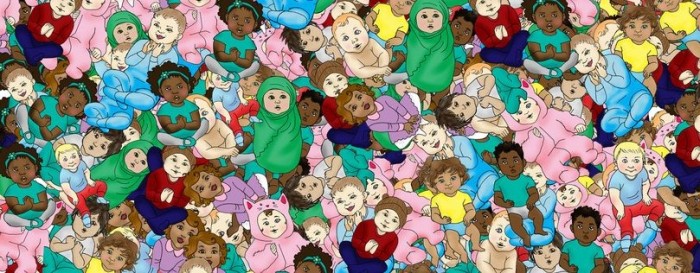 ¿Puedes encontrar al bebé durmiendo entre estos activos pequeños?