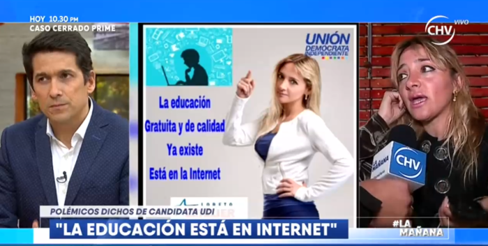 El enojo de Rafael Araneda por eslogan sobre educación gratuita de precandidata a diputada