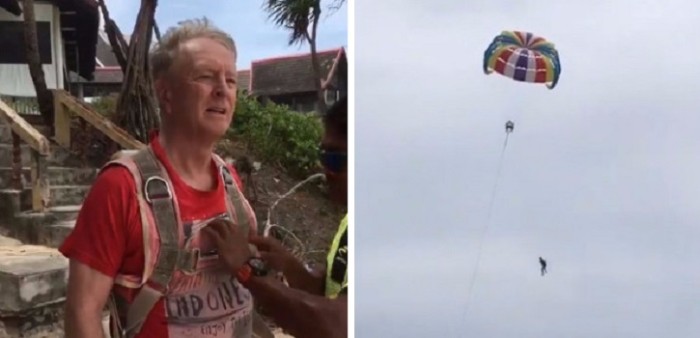 Perturbador video registra caída mortal de turista desde un parapente en Tailandia