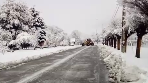 Caída de nieve en Lonquimay obligó a abrir internados el fin de semana