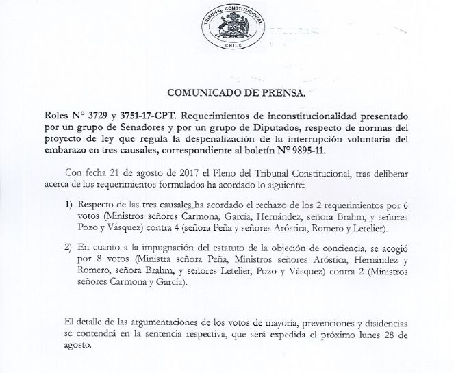 Comunicado de prensa
