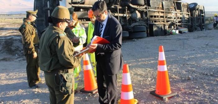 Volcamiento de bus en Copiapó deja dos muertos de nacionalidad francesa