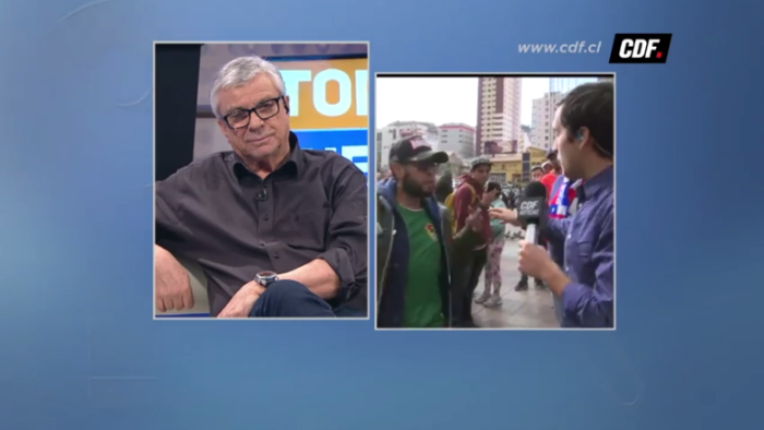 Hincha boliviano agredió en vivo a periodista chileno de CDF