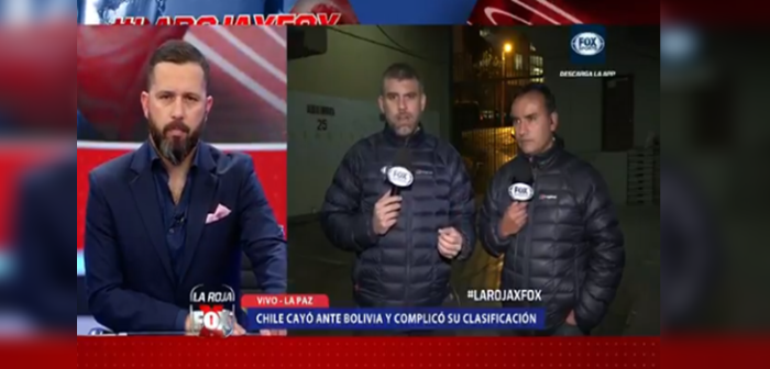 Tenso momento: equipo de Fox Sports casi es atropellado por molesto periodista boliviano