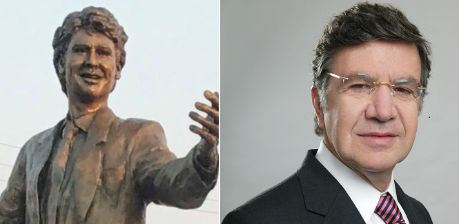 La polémica estatua y Joaquín Lavin