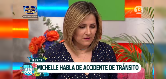 Michelle Adam contó en 'Bienvenidos' su versión de polémico choque: afectó su trabajo