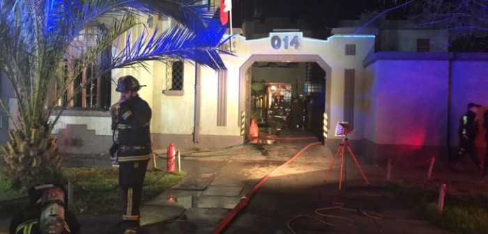 Incendio ataca a popular motel Marín 014 de Santiago