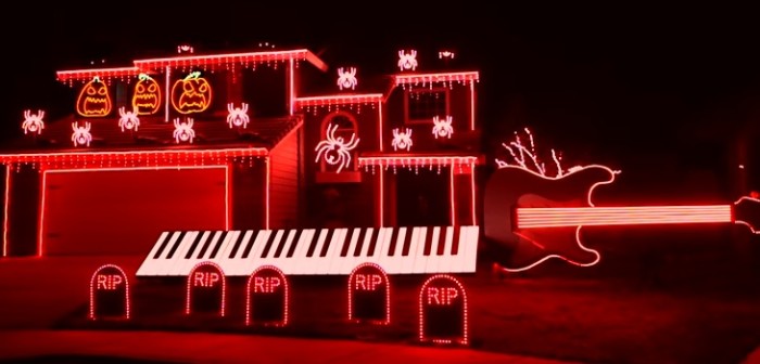 La impresionante decoración de Halloween con la que un hombre sorprendió a sus vecinos