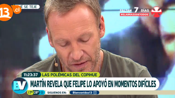 Martín Cárcamo reveló cómo se reconcilió con Felipe Camiroaga un día antes del accidente