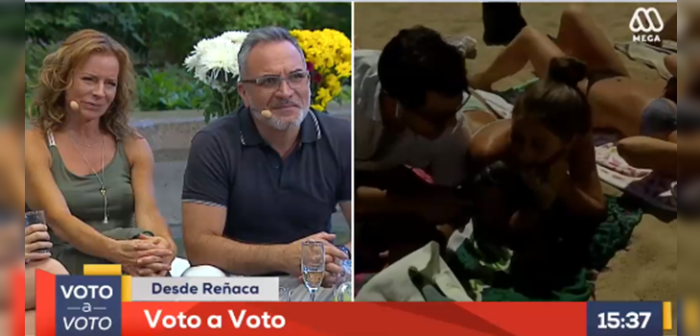 El fail de Simón Oliveros durante despacho para 'Voto a voto' desde Reñaca