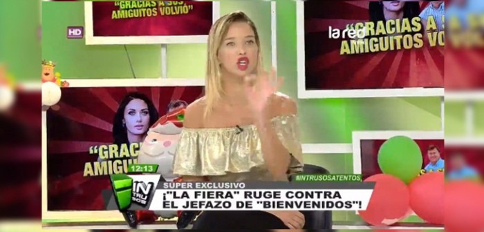 Claudia Schmitd protagonizó intensa pelea con colega de 'Intrusos' al aire