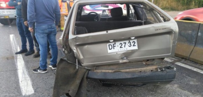 Violenta colisión en ruta que une Concepción y Penco: conductor resultó lesionado