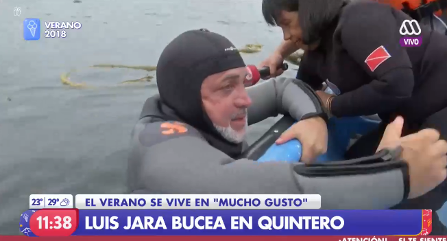 El bochornoso momento que sufrió Luis Jara en 'Mucho Gusto' tras bucear: el panel sólo rió
