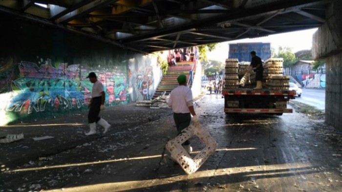 Camión con pollos chocó con pasarela en San Bernardo: casi 2 mil murieron