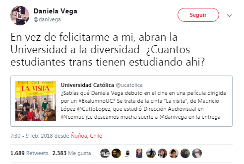 Daniela Vega | Twitter