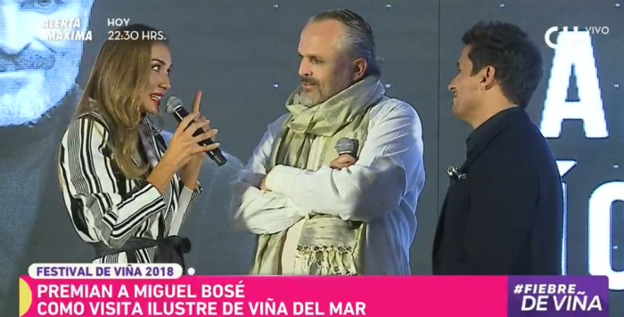 ¿Qué quiso decir? La confusa alusión de Carola de Moras al recibir a Miguel Bosé en Viña