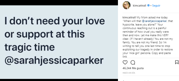 Kim Cattrall | Instagram