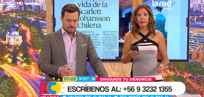 Animador Eduardo de la Iglesia abandona set de 'Hola Chile' tras presentar fiebre y mareos