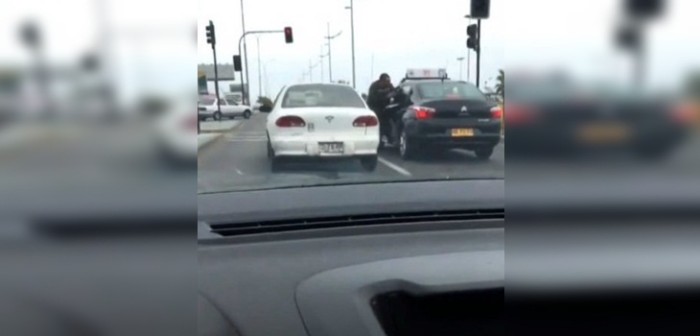Chofer capta en Antofagasta violenta pelea entre conductores en plena calle