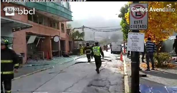 Impactantes imágenes muestran magnitud de la explosión en Sanatorio Alemán de Concepción