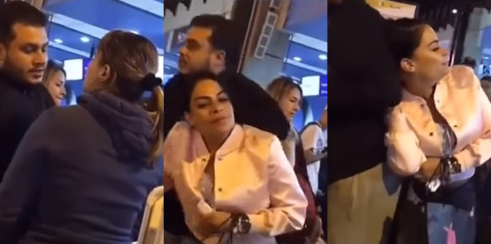 Sorprendió a su esposo con la amante en un aeropuerto: el escándalo se volvió viral