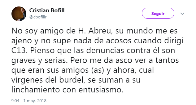 Cristián Bofill | Twitter