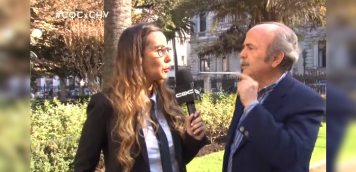 Notera de CQC vivió tenso momento con Óscar Hernández tras consultar por caso Herval Abreu