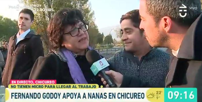 Apoyo total: Fernando Godoy se unió a reclamo de asesoras de hogar por falta de transporte