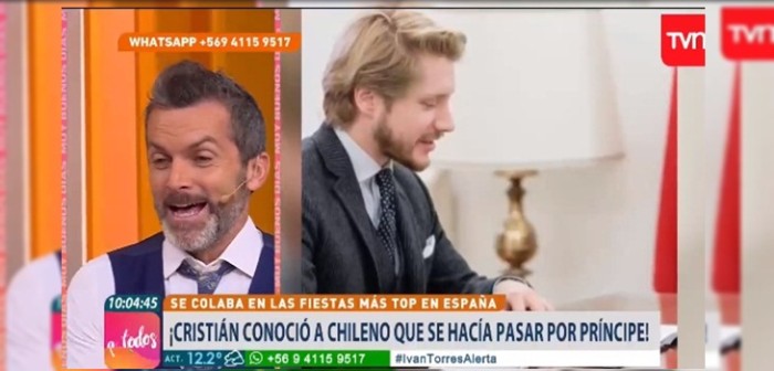 Cristián Sánchez contó detalles de peculiar encuentro que tuvo con Miguel de Liechtenstein
